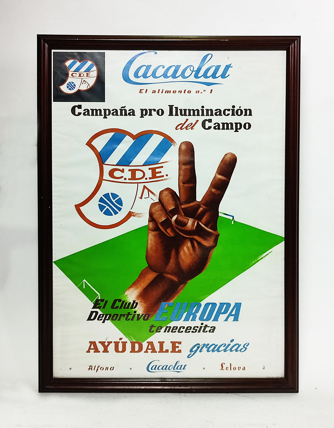 Póster de la campaña pro-iluminación de CD Europa. 1962