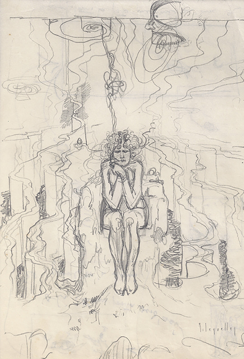 'ENVY' SKECTH FROM THE SEVEN DEADLY SINS - JOSEP SEGRELLES. 1925
