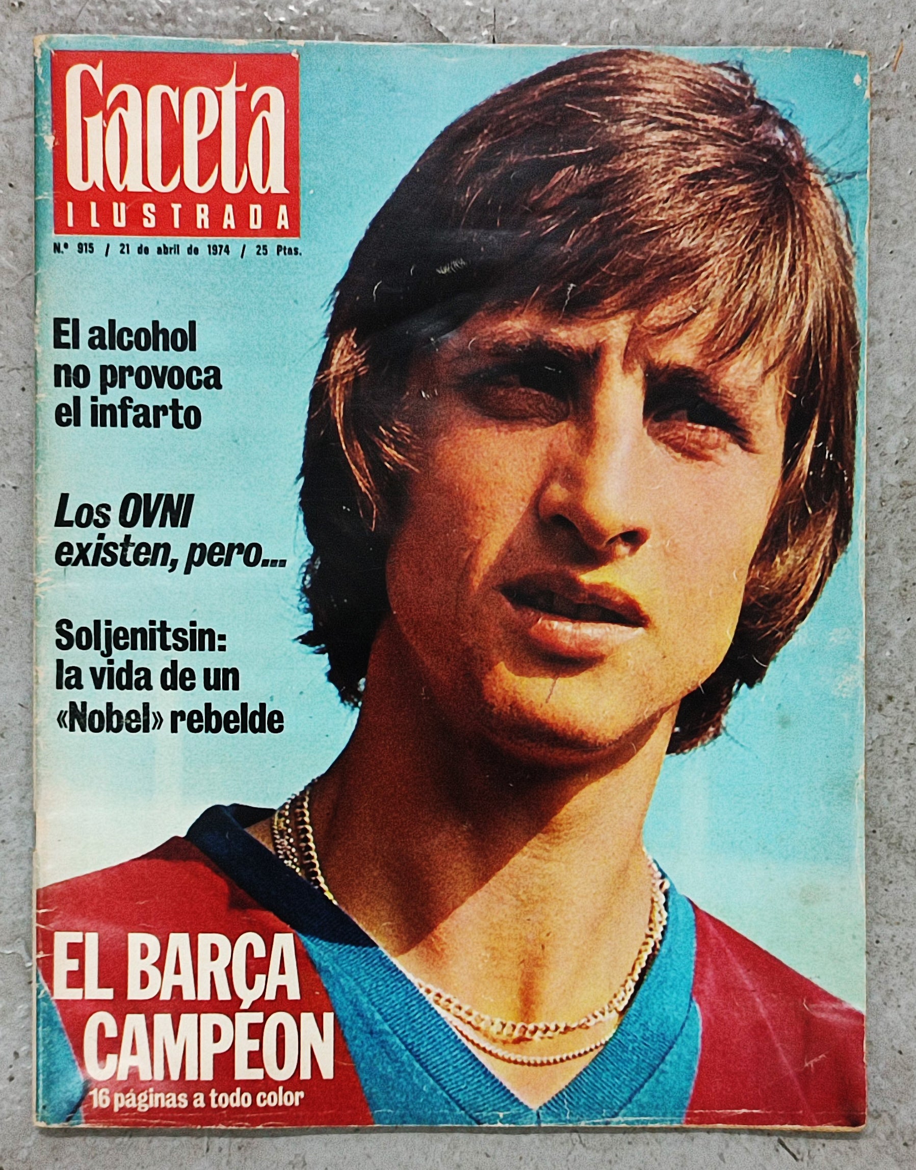 REVISTA GACETA. CRUYFF - FCB BARCELONA. 1974