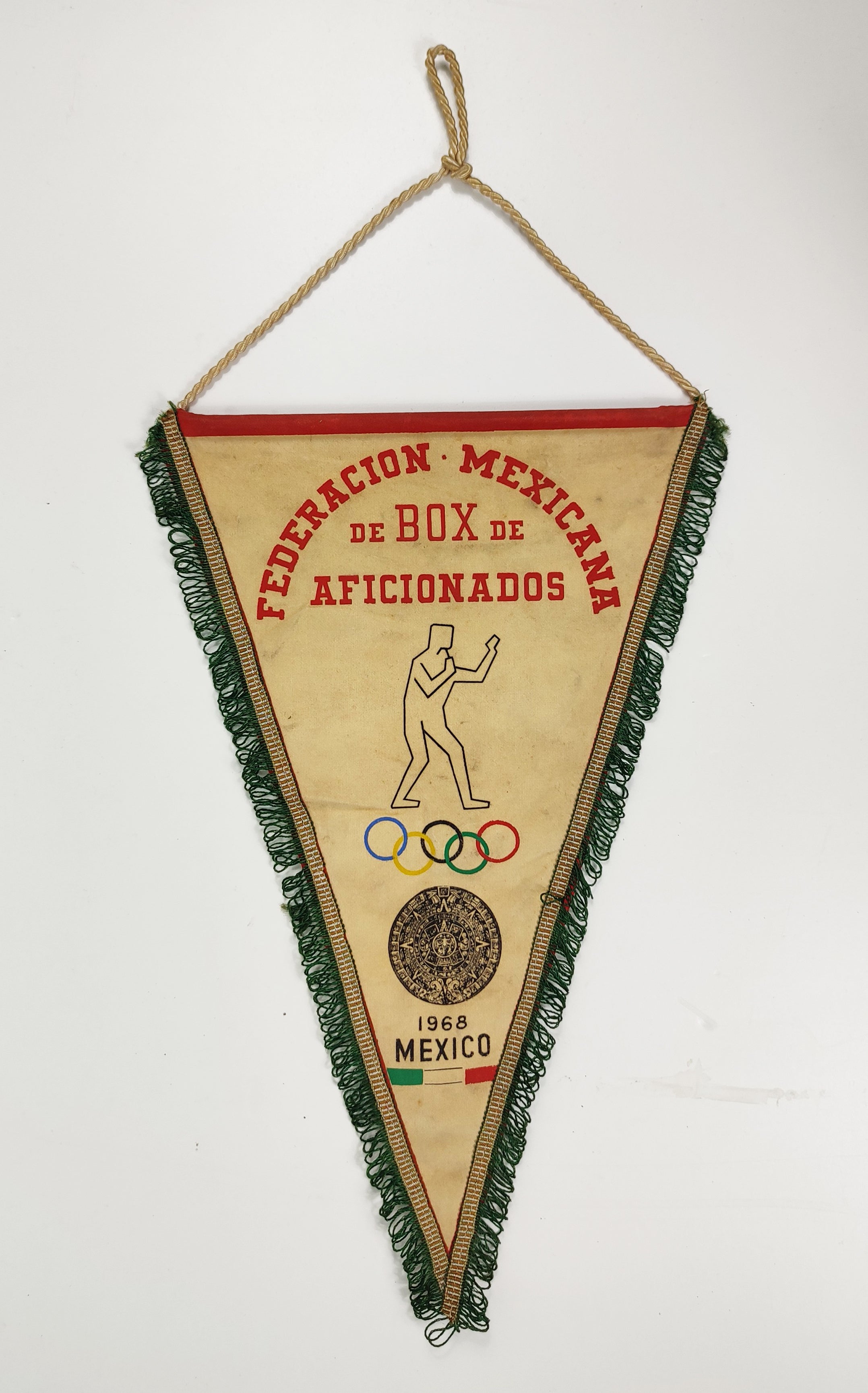 BANDERÍ DE LA FEDERACIÓ MEXICANA DE BOXA. 1968