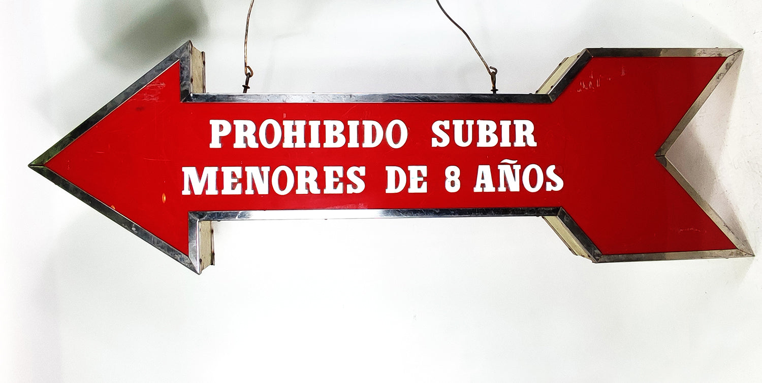 SENYAL DE FLETXA RETROIL·LUMINAT 'PROHIBIDO PUJAR'