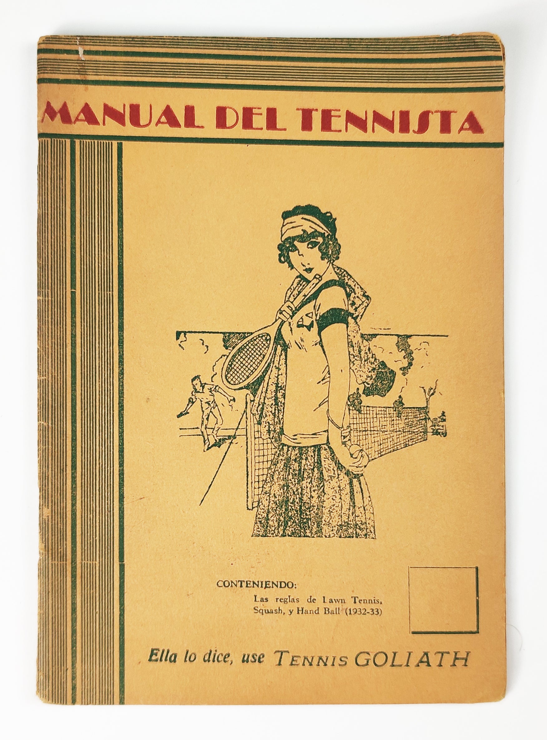LLIBRE DEL MANUAL DEL JUGADOR DE TENNIS. 1932-1933