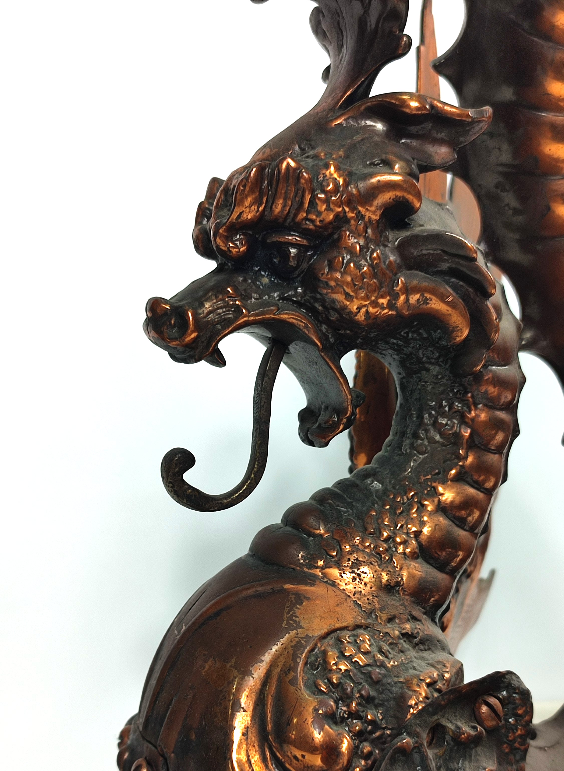 ART NOUVEAU BRONZE DRAGON