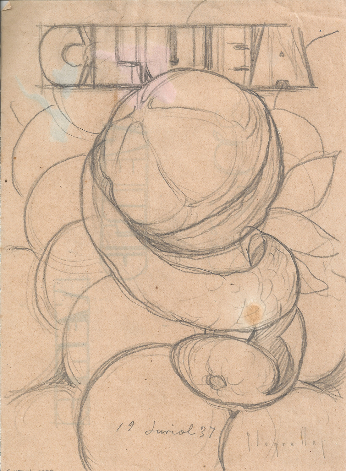 BOCETO 'CLUEA PUBLICIDAD' - JOSEP SEGRELLES. 1937