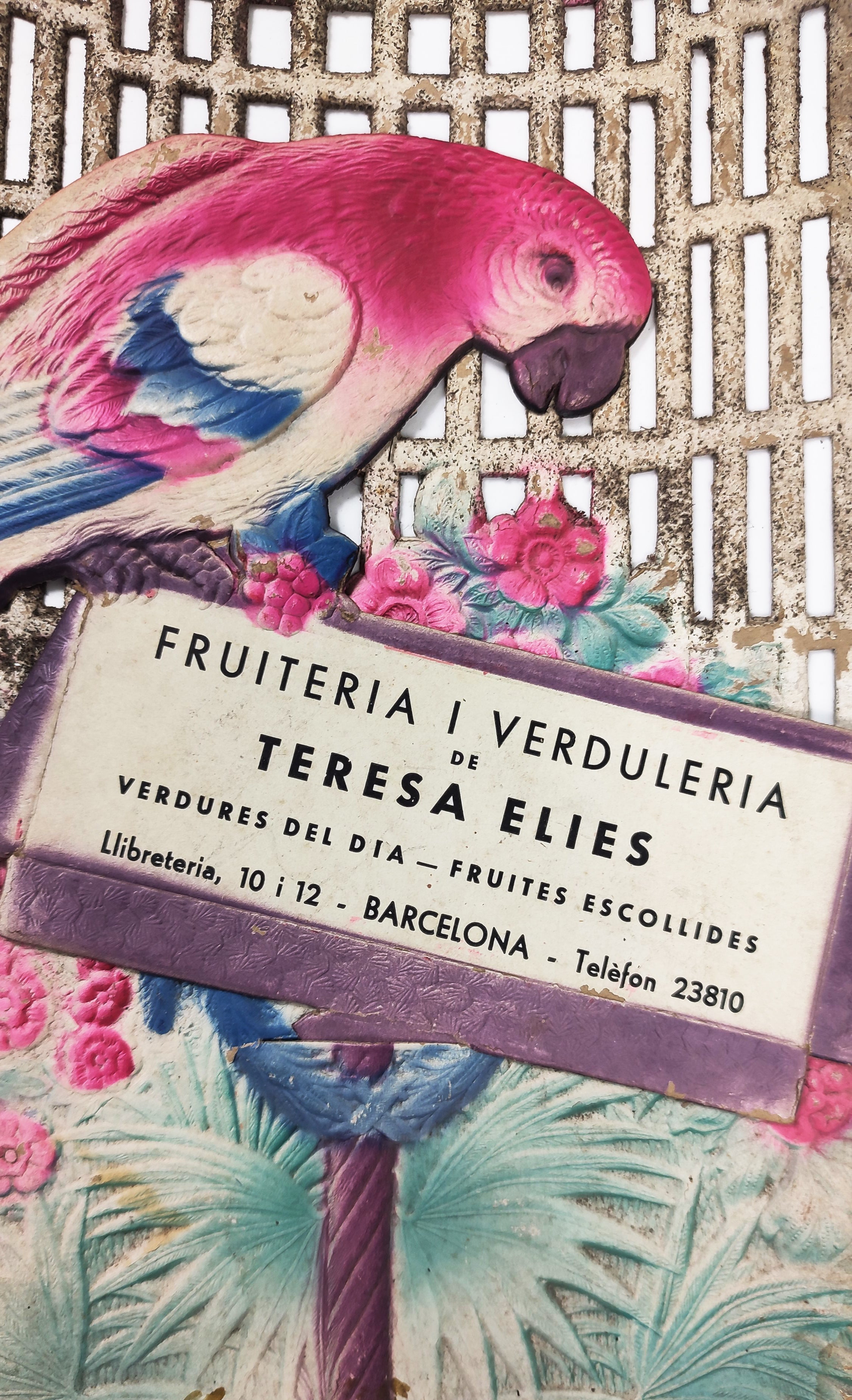 FRUITERIA I VERDULERIA DE TERESA ELIES - ADVERTISING CARD